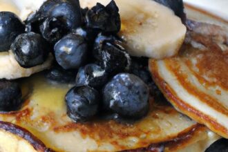 Fluffy Banana Blueberry Pancakes: A Tasty Morning Boost