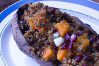 Hearty Quinoa & Black Bean Stuffed Sweet Potatoes Recipe