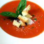 Refreshing Tomato Basil Soup: Chilled Delight with Fresh Herbs