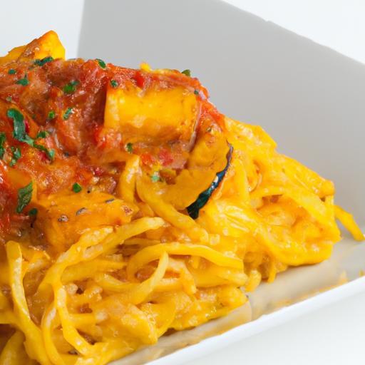 Twist on Classics: Spaghetti Squash with Marinara & Chicken