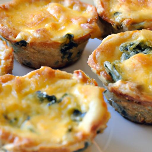 Delightful​ Mini Spinach and Cheese Quiches to savor