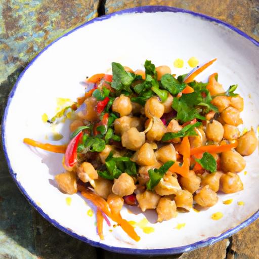 Zesty carrot & Chickpea Salad with Fresh Parsley Lemon Burst