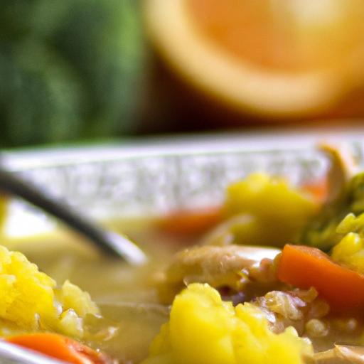 Zesty Lemon Chicken & veggie Rice Soup: A Nutritious Delight