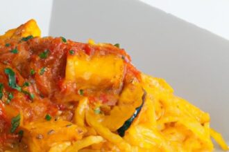 Twist on Classics: Spaghetti Squash with Marinara & Chicken