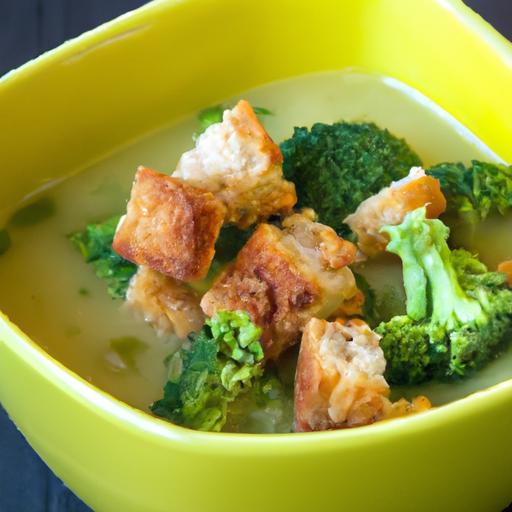 Hearty Broccoli Cheddar Soup with Chicken & Fresh Veggies