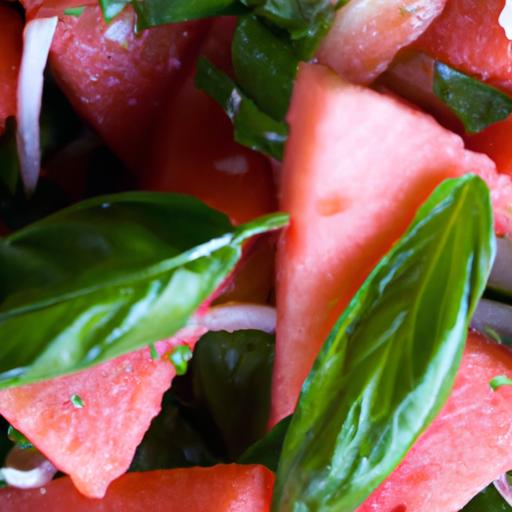 Refreshing Watermelon basil‍ Salad: A Sweet and Savory Delight