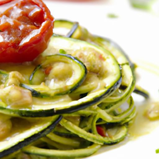 Fresh Zucchini Noodles with Pesto & Cherry Tomato bliss