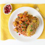 Twice Baked Sweet Potatoes Paired with Vibrant Quinoa Salad