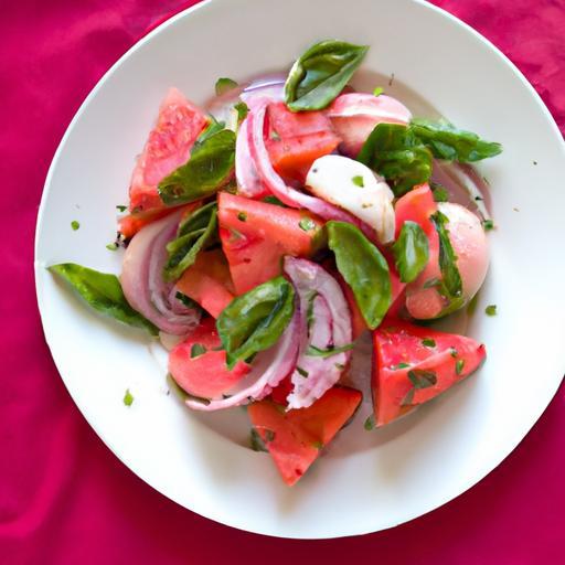 Refreshing Watermelon Basil Salad: A Sweet and Savory Delight