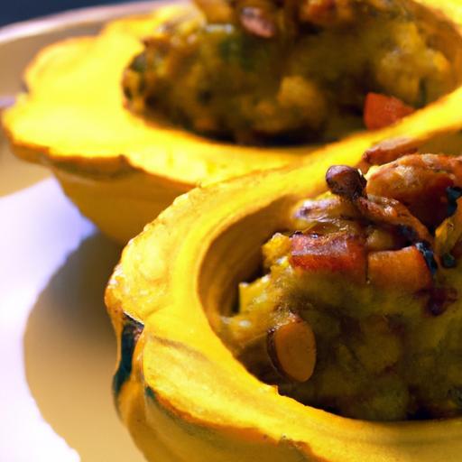 Golden Goodness: A Guide to Stuffed Delicata Squash