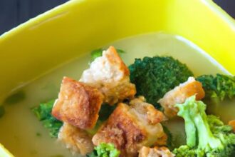 Hearty Broccoli Cheddar Soup with Chicken & Fresh Veggies