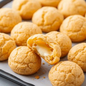 Golden baked cheese puffs with a crispy shell and creamy cheese filling — an easy, homemade snack perfect for parties or savory appetizers.