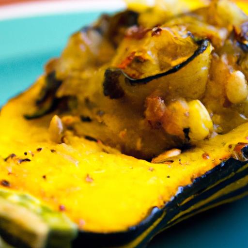 Golden Goodness: A Guide to Stuffed Delicata Squash
