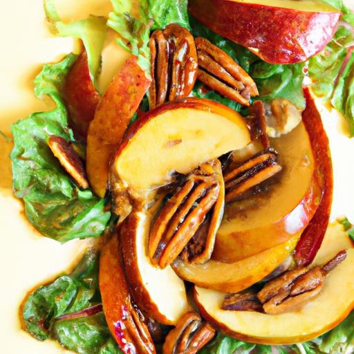 Apple Pecan Holiday Salad with Warm Fall Spice Dressing