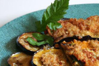 Crispy Eggplant Parmesan with a Nutty Almond Flour Crust