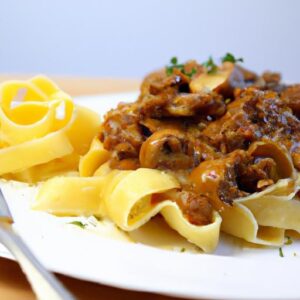Whip Up Speedy Sausage Stroganoff Tagliatelle Delight