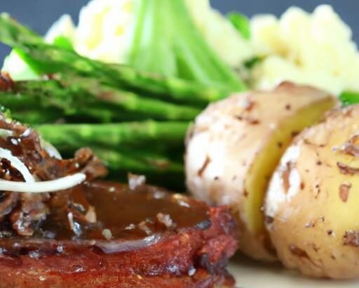 Perfectly Balanced: Steak, Baked Potato & Fresh Salad Combo