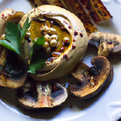 Savor the Flavor: Grilled Portobello Mushrooms with Hummus