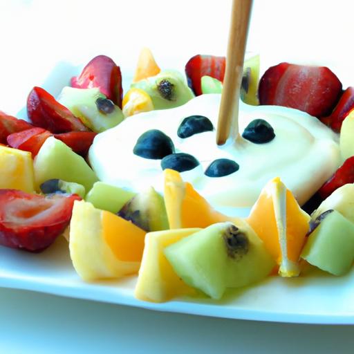 Fresh & Fun: Fruit Kabobs Paired⁢ with Creamy Yogurt Dip