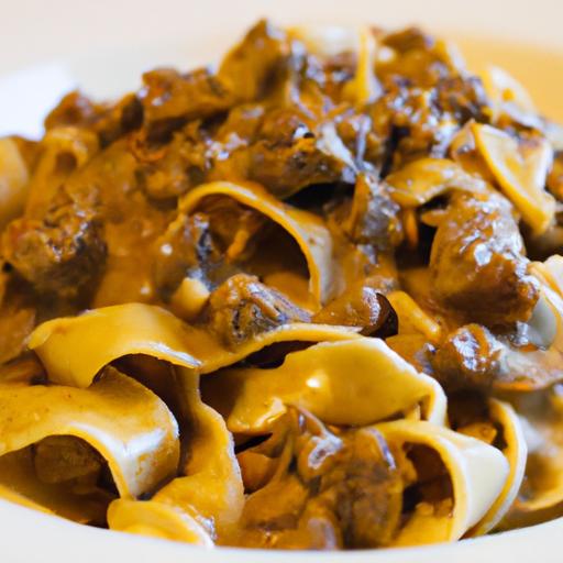 Whip Up Speedy ​Sausage Stroganoff Tagliatelle Delight