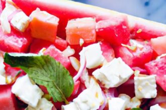 Refreshing Watermelon Salad with Feta & Mint: A Flavorful Twist