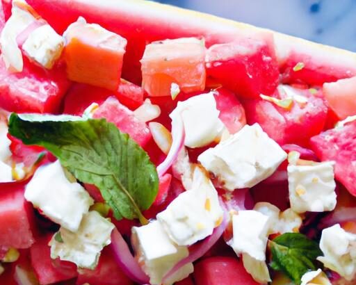 Refreshing Watermelon Salad with Feta & Mint: A Flavorful Twist