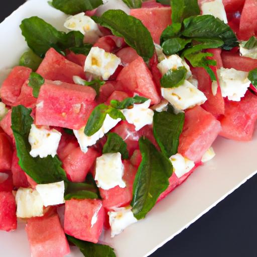 Refreshing⁣ Watermelon Salad with Feta & Mint: A Flavorful ‌Twist