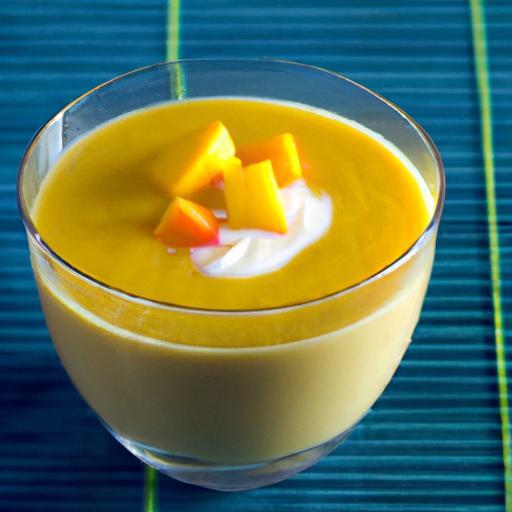 Chilled Mango Soup: Tropical Bliss with Creamy Coconut Milk