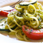 Twist on Classics: Zucchini Noodles with Pesto & Tomatoes