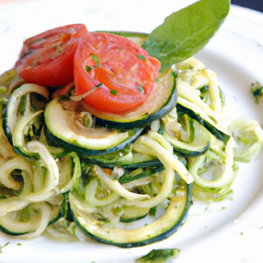 Twist on ⁢Classics: Zucchini Noodles with⁣ Pesto & Tomatoes
