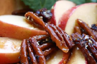 Festive Apple Pecan Salad with Warm Fall Spice Dressing