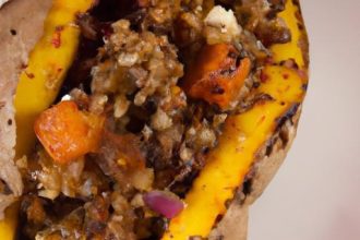 Nutritious Bliss: Quinoa & Black Bean Stuffed Sweet Potatoes