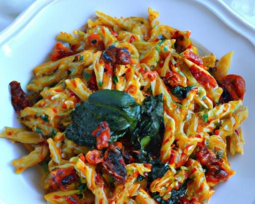 Luscious Vegan Spinach & Sun-Dried Tomato Pasta Recipe
