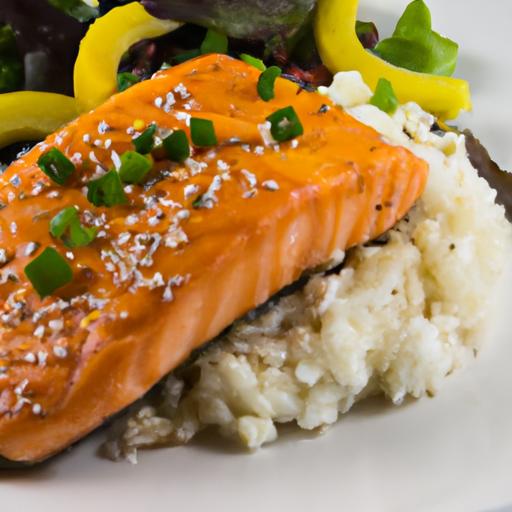 Tropical​ Delight: Grilled Salmon with ‌Mango Salsa & Coconut Rice