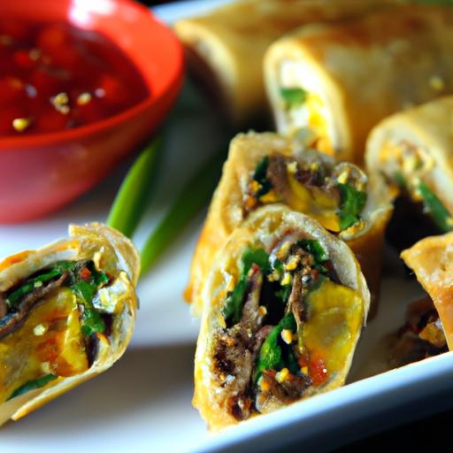 Fiery Beef Jalapeno Popper egg Rolls: A Flavor Explosion