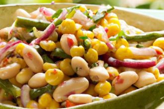 A Colorful Twist: Fresh Corn and Bean Salad Delight