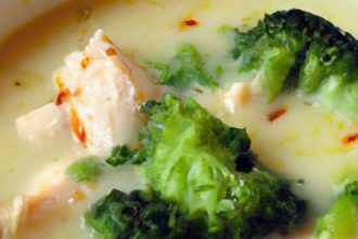 Hearty Broccoli Cheddar Soup with Chicken and Veggie Twist